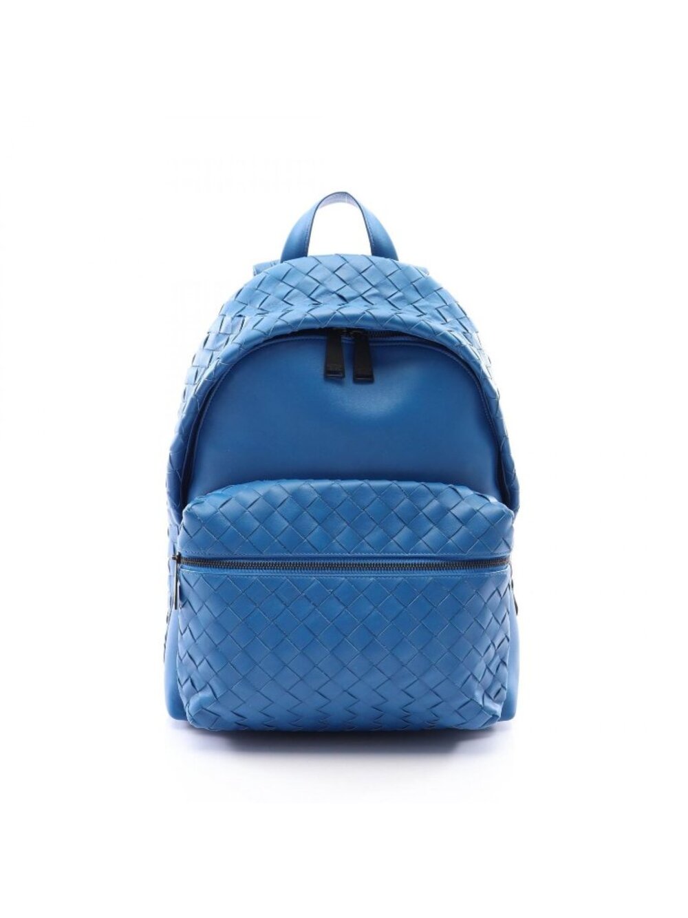 Bottega Veneta Backpack Intrecciato Blue Leather